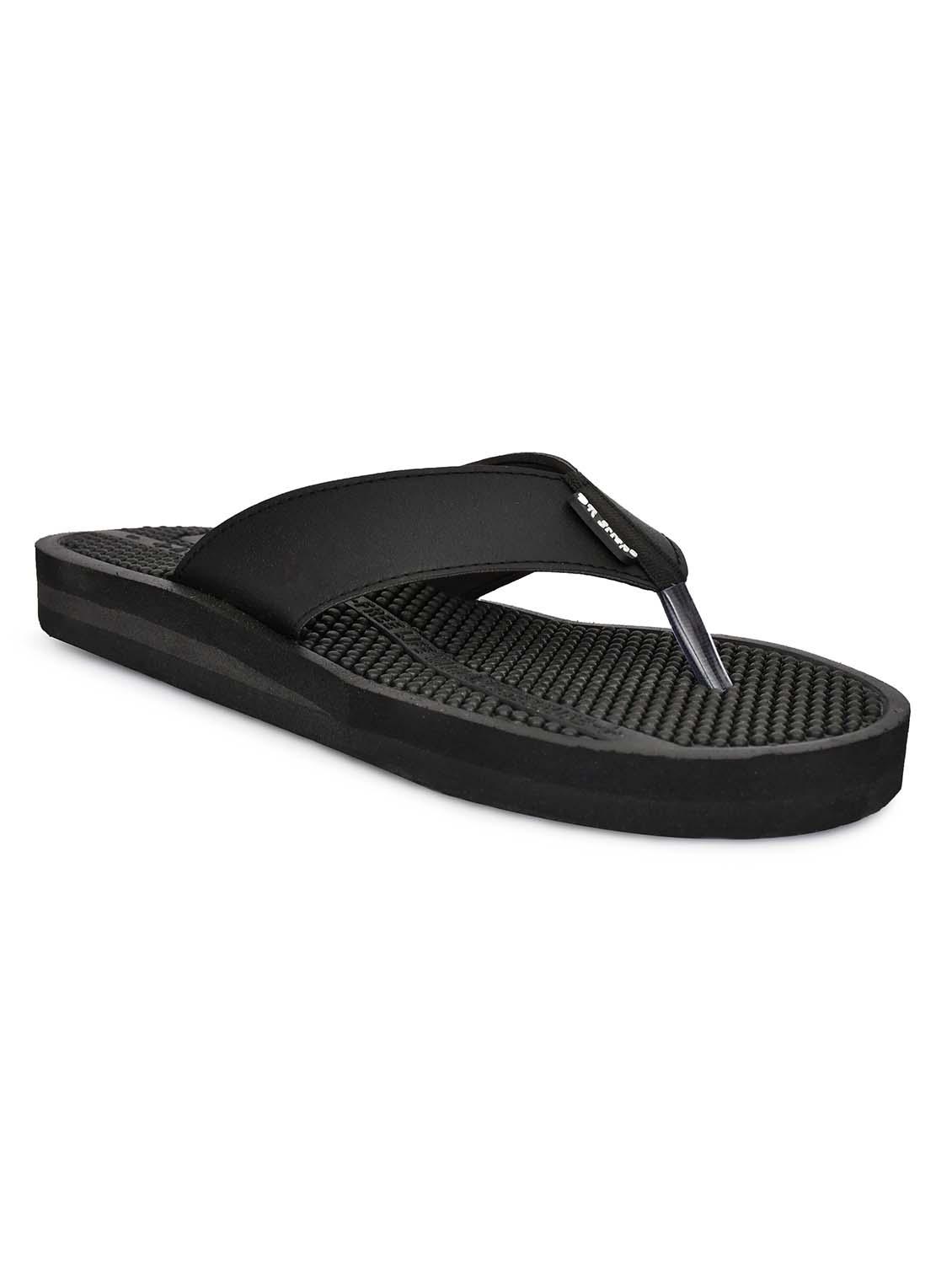 men black solid toe separator slipper - 22040989 - Standard Image - 4