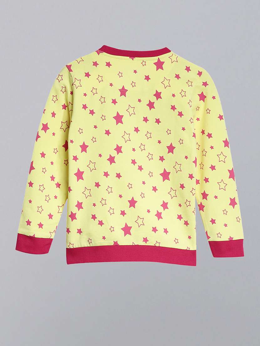 girls printed long sleeve regular fit sweatshirt - 22041044 - Standard Image - 1