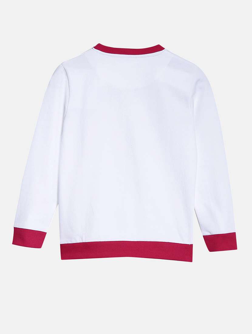 girls printed long sleeve regular fit sweatshirt - 22041048 - Standard Image - 1