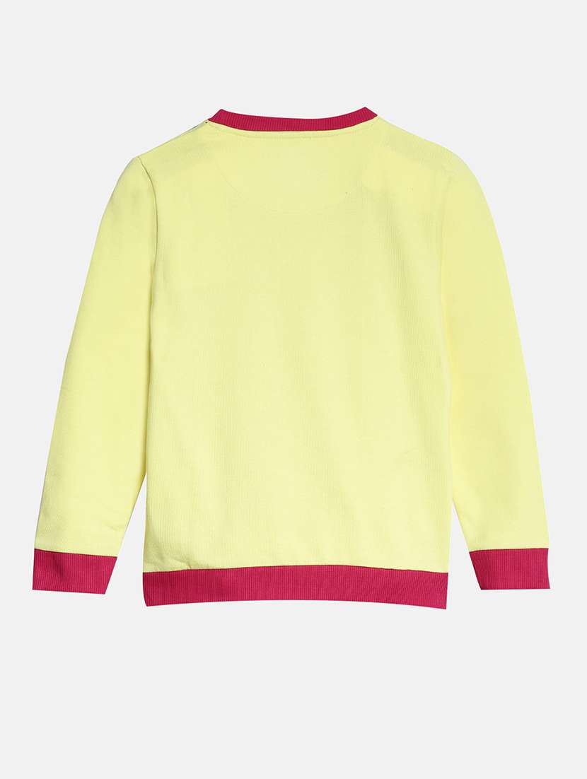girls printed long sleeve regular fit sweatshirt - 22041049 - Standard Image - 1