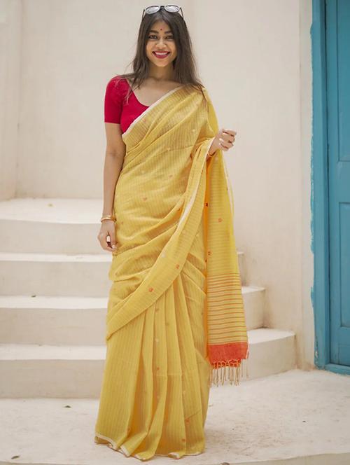 women self design handloom saree with blouse - 22041088 - Standard Image - 0