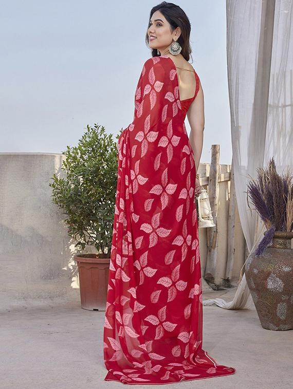 women printed casual wear saree with blouse - 22041090 - Standard Image - 1