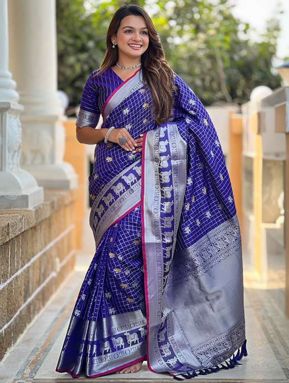 women self design banarasi saree with blouse - 22041094 -  Standard Image - 1