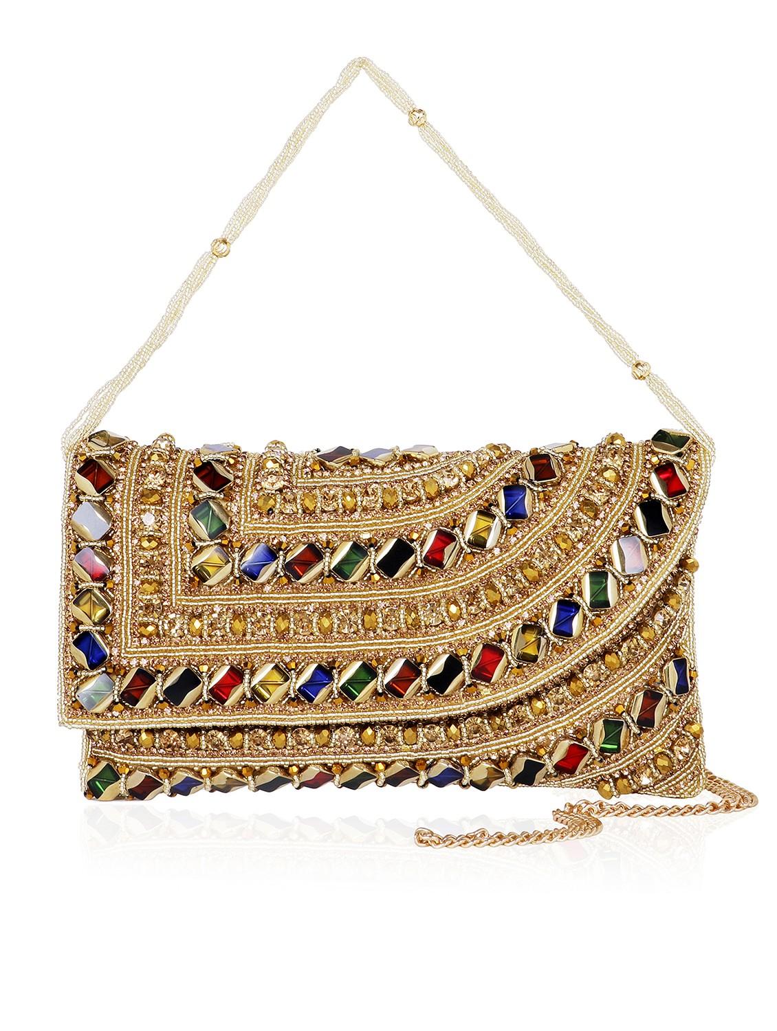 women embellished clutch with flap - 22041131 - Zoom Image - 0
