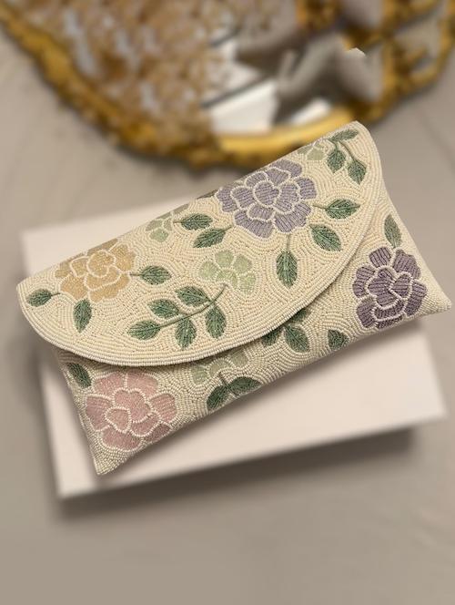 women embellished clutch with flap - 22041133 - Standard Image - 0