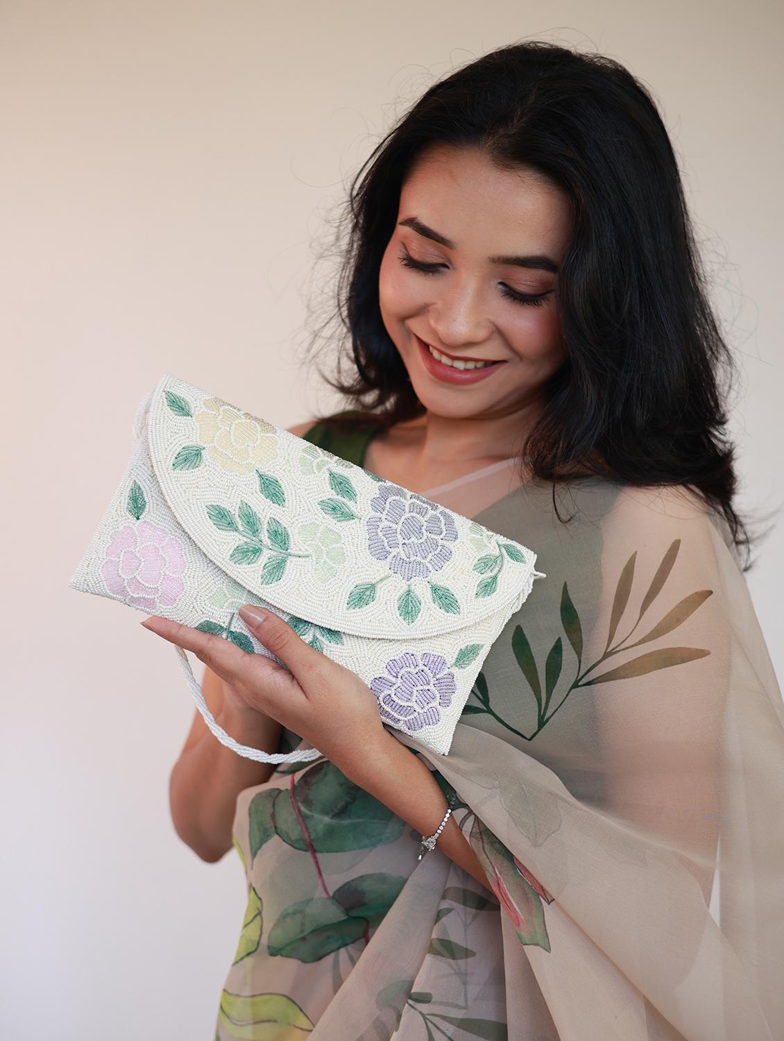 women embellished clutch with flap - 22041133 - Standard Image - 6