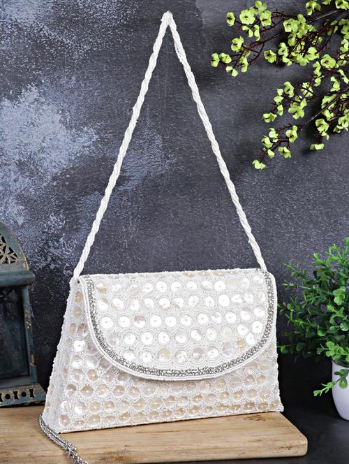 women embellished clutch with flap - 22041134 - Standard Image - 0