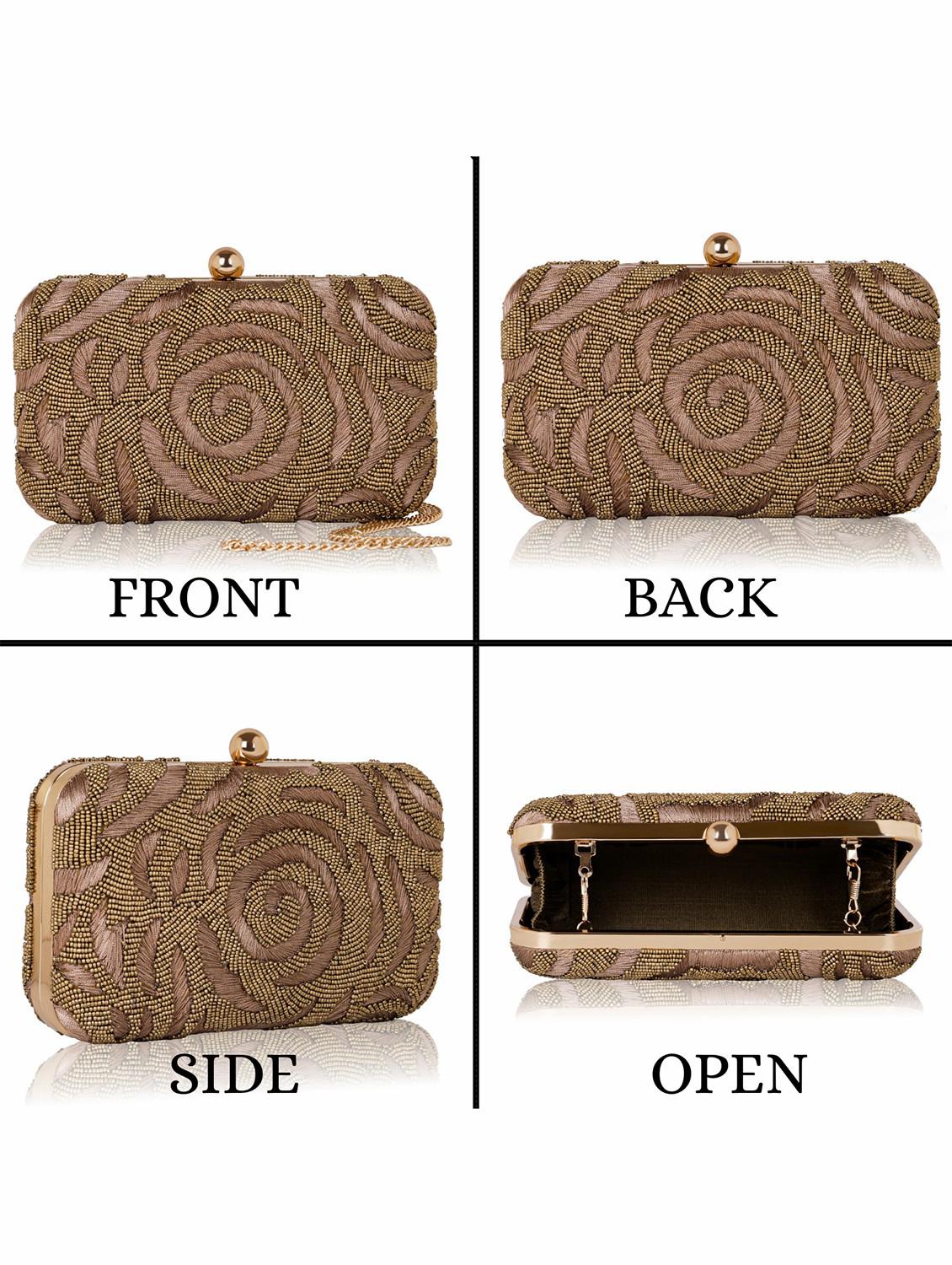 women embellished clutch with flap - 22041136 - Standard Image - 4