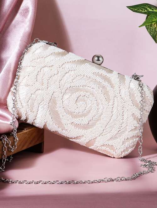 women embellished clutch with flap