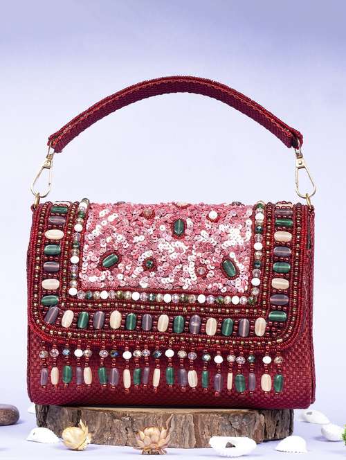 women embellished clutche - 22041195 - Standard Image - 0