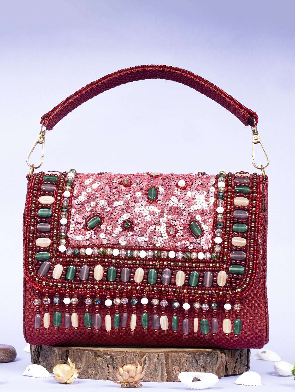 women embellished clutche - 22041195 - Zoom Image - 0