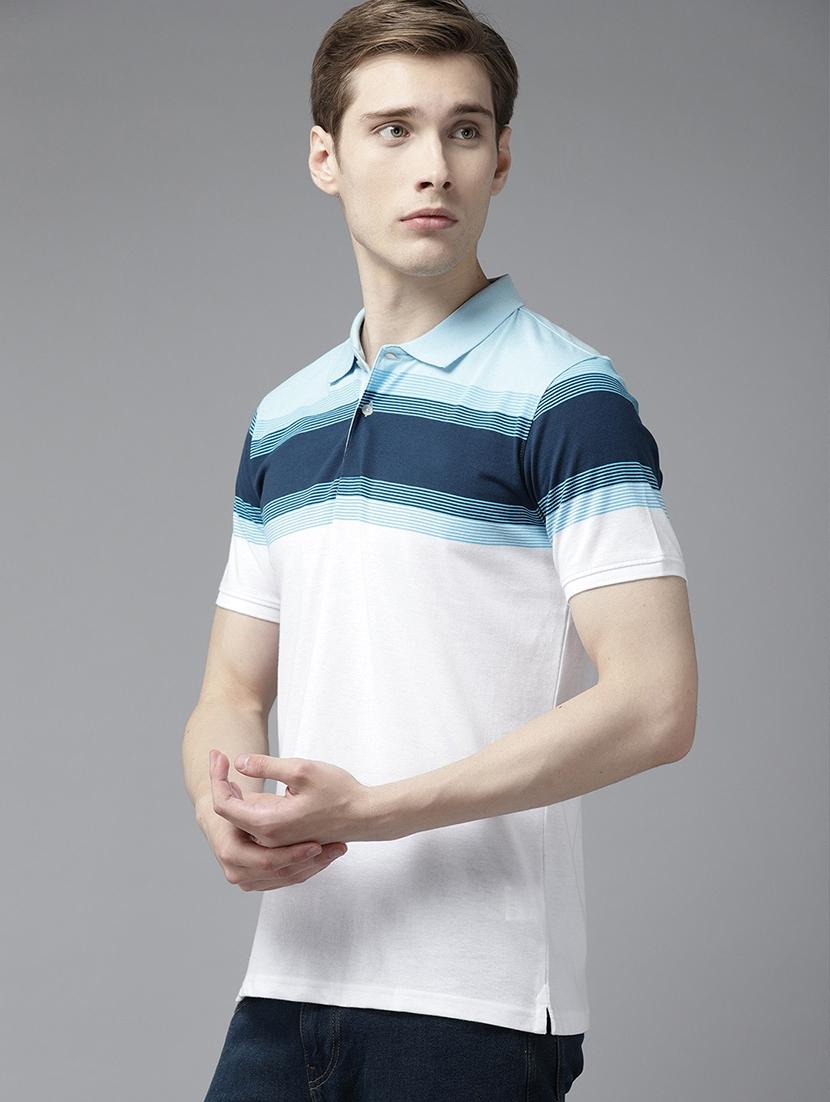 men color blocked short sleeve regular fit polo t-shirt - 22041286 - Standard Image - 1