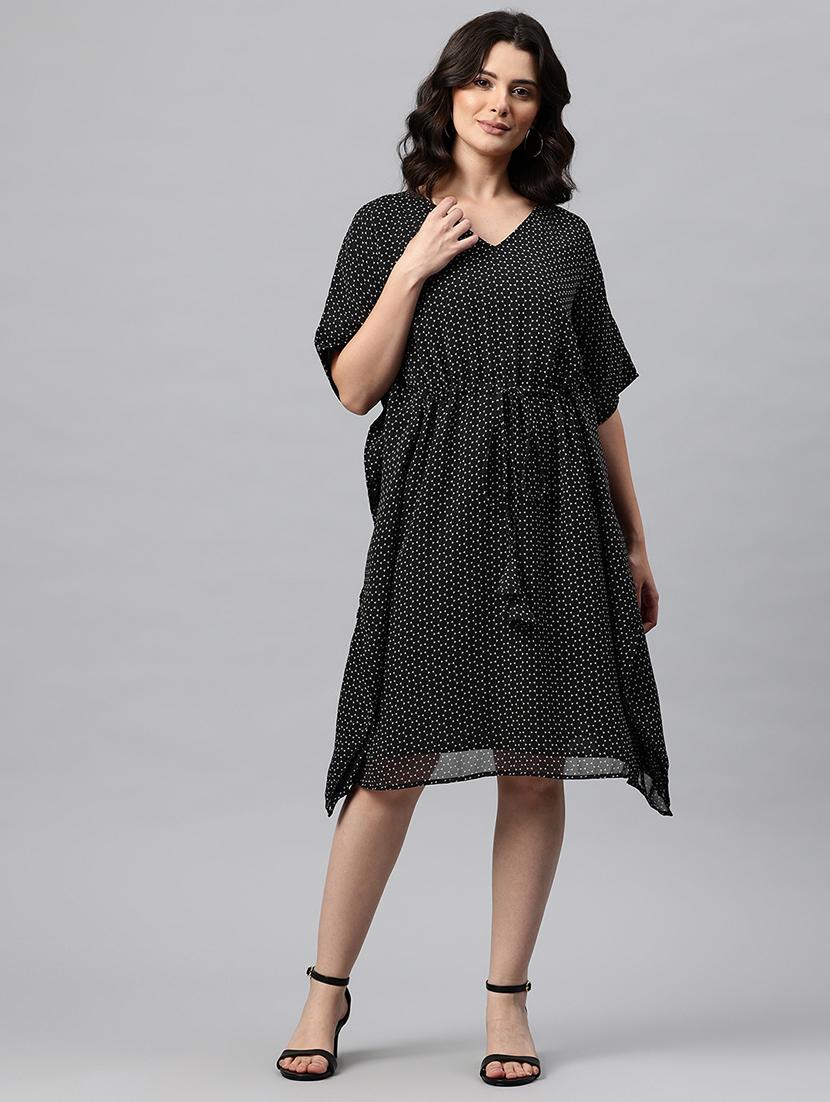 wome printed kimono sleeve kaftan dress - 22041304 - Standard Image - 1