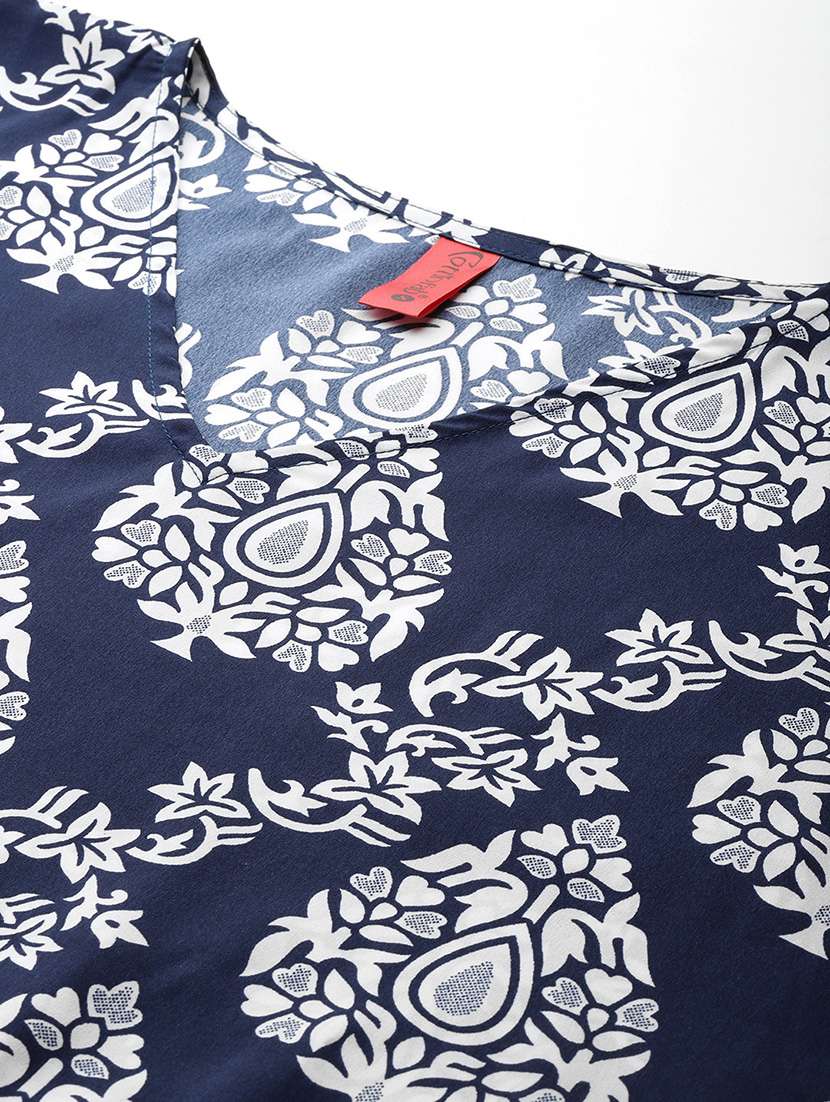 women printed kimono sleeve kaftan dress - 22041306 - Standard Image - 4