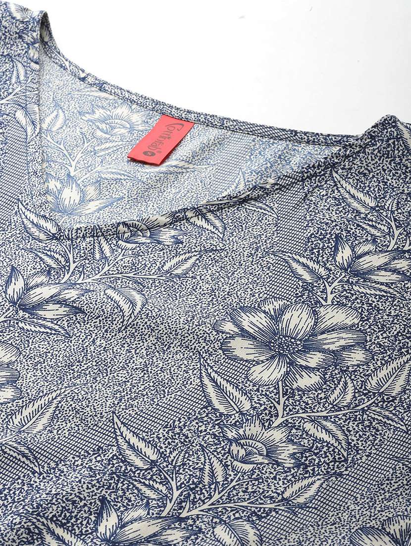 women printed kimono sleeve kaftan dress - 22041308 - Standard Image - 4