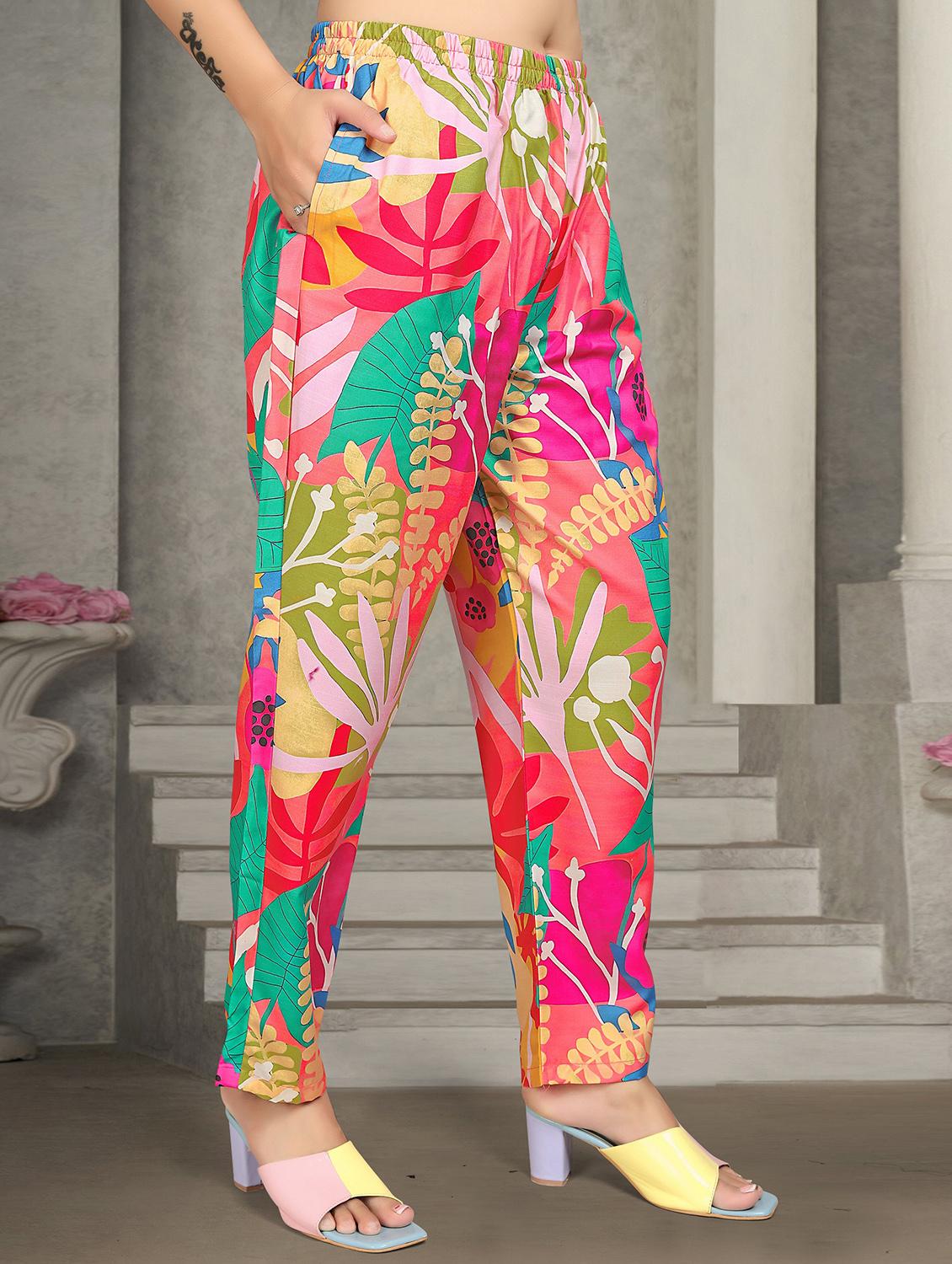 women printed three quarter sleeve ethnic co-ord set - 22041317 - Standard Image - 4