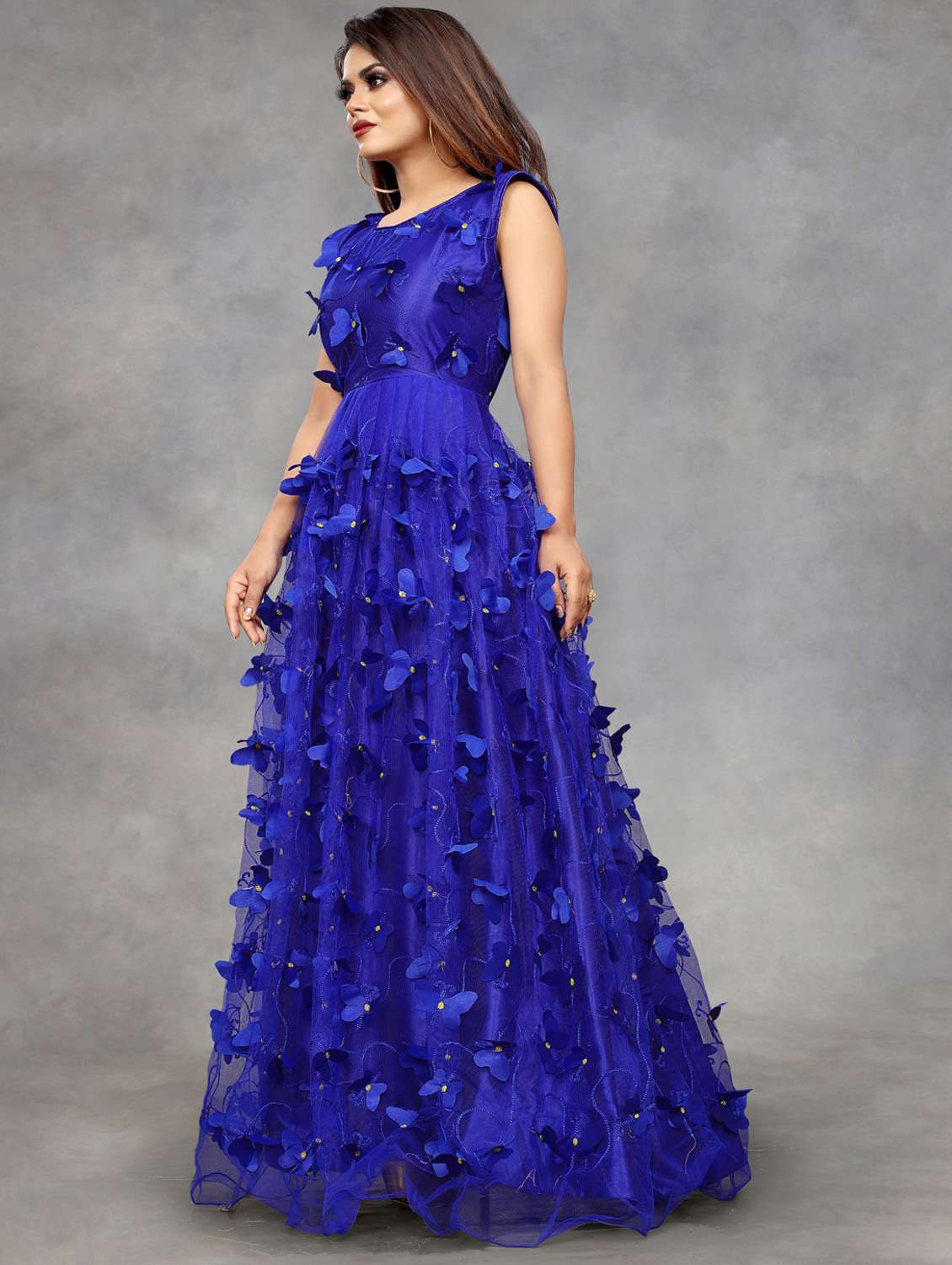 women self designed sleeveless fit & flare dress - 22041360 -  Standard Image - 1