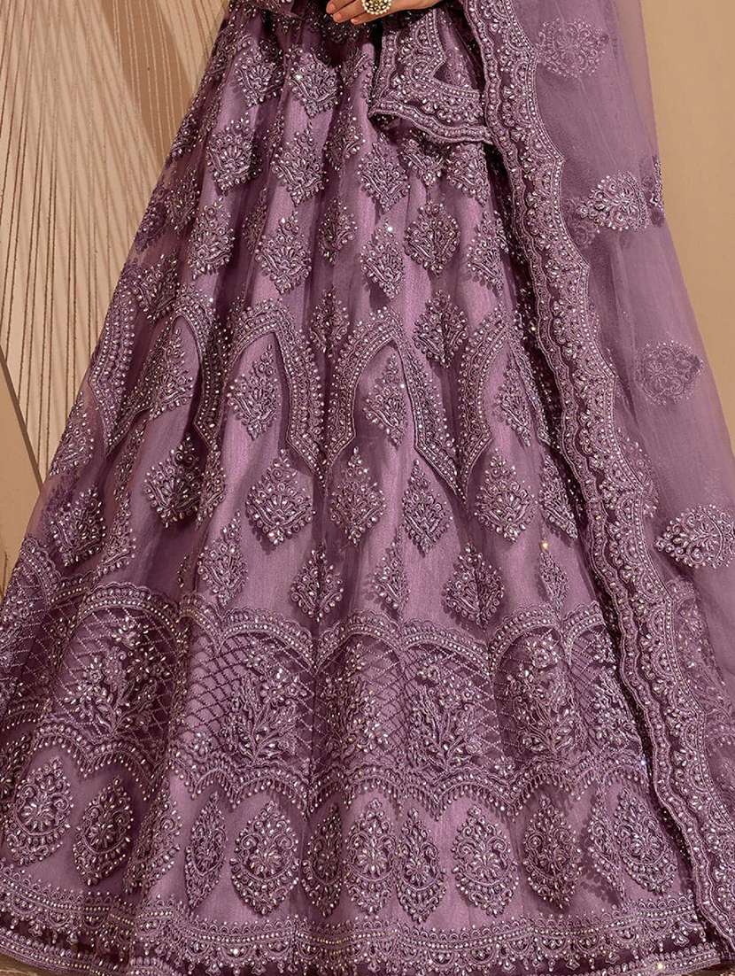 women embroidered fit & flare gown with dupatta - 22041393 - Standard Image - 4