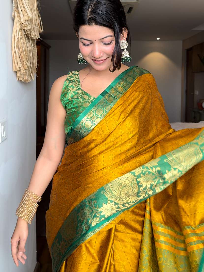 women self design kanjivaram saree with blouse - 22041455 -  Standard Image - 4