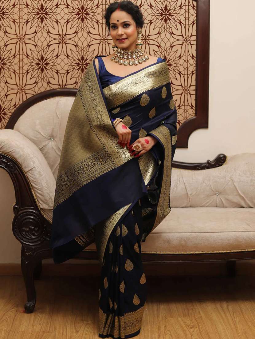 women self design banarasi saree with blouse - 22041456 - Standard Image - 1