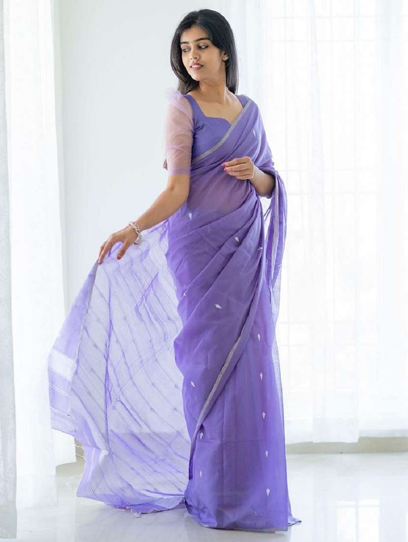 women self design handloom saree with blouse - 22041489 -  Standard Image - 1