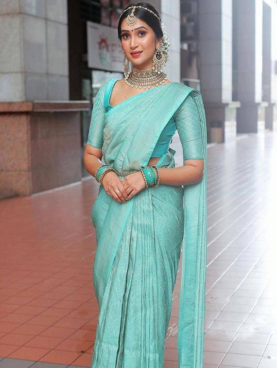 women self design kanjivaram saree with blouse - 22041502 - Standard Image - 1