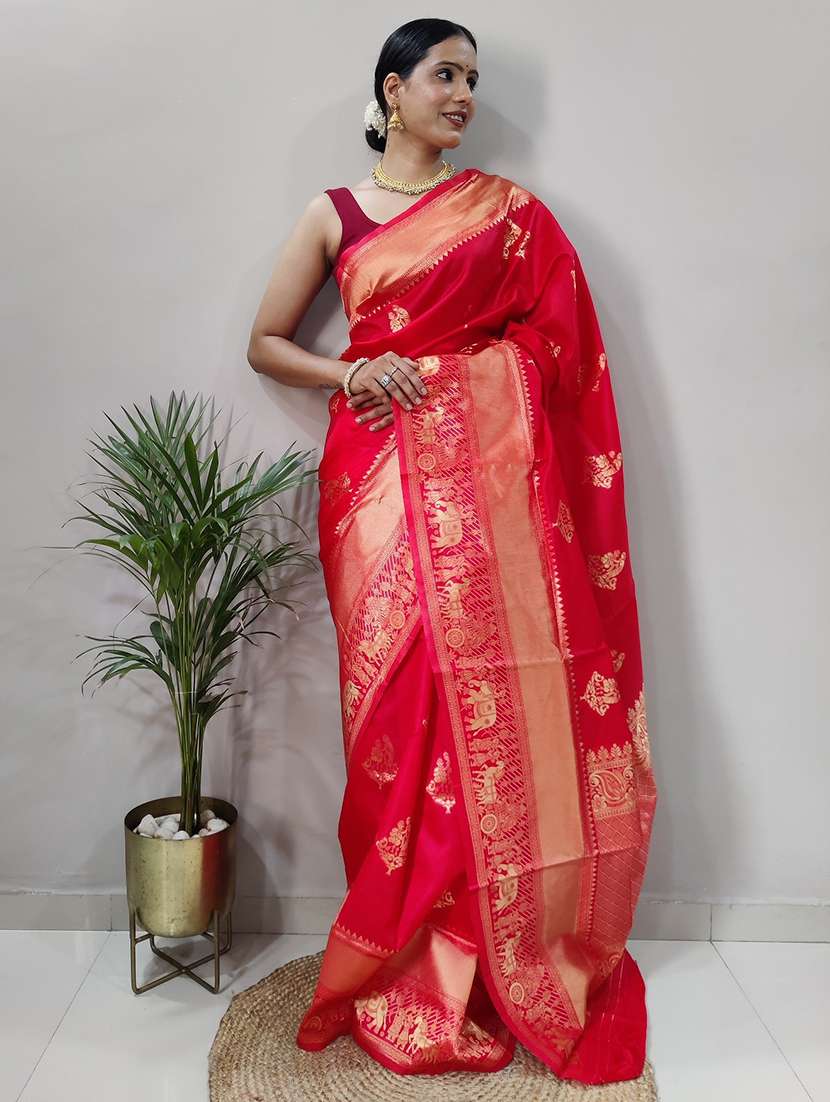 women self design banarasi saree with blouse - 22041510 -  Standard Image - 1