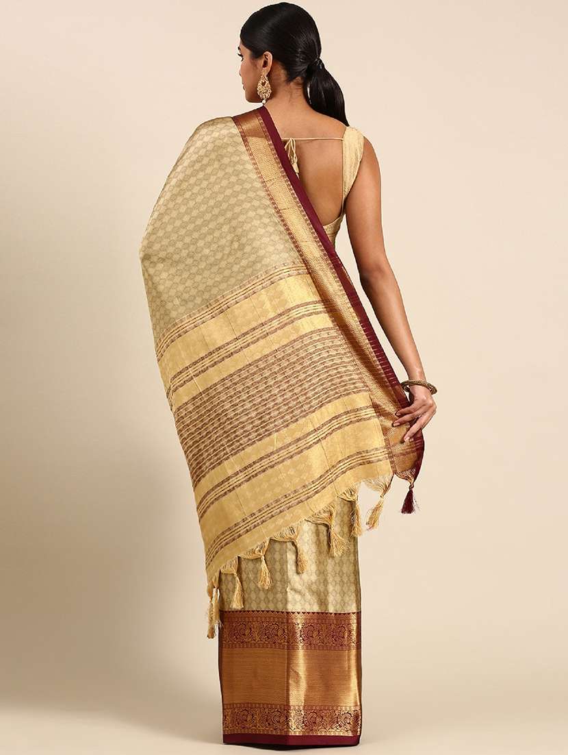 women self design kanjivaram saree with blouse - 22041512 - Standard Image - 1
