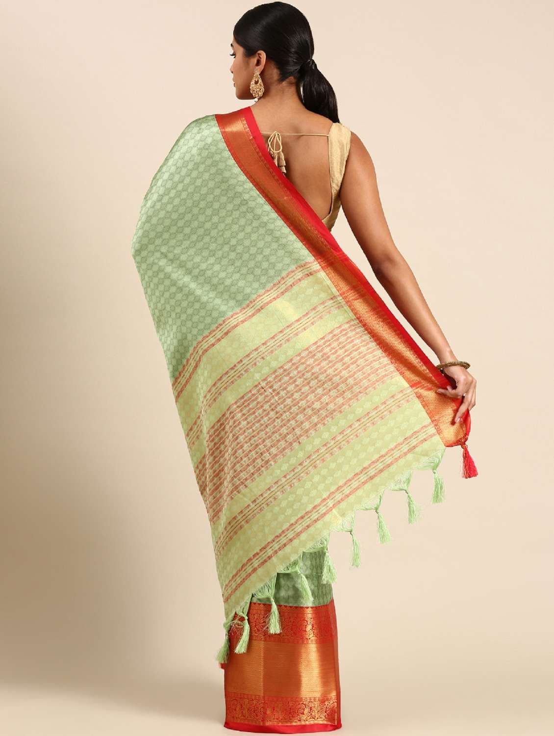 women self design kanjivaram saree with blouse - 22041516 -  Standard Image - 1
