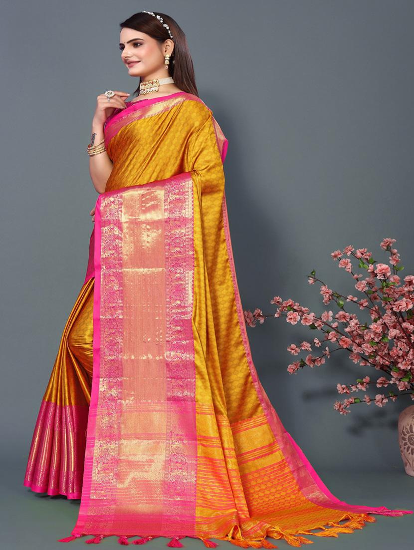 women self design bordered saree with blouse - 22041523 - Standard Image - 1