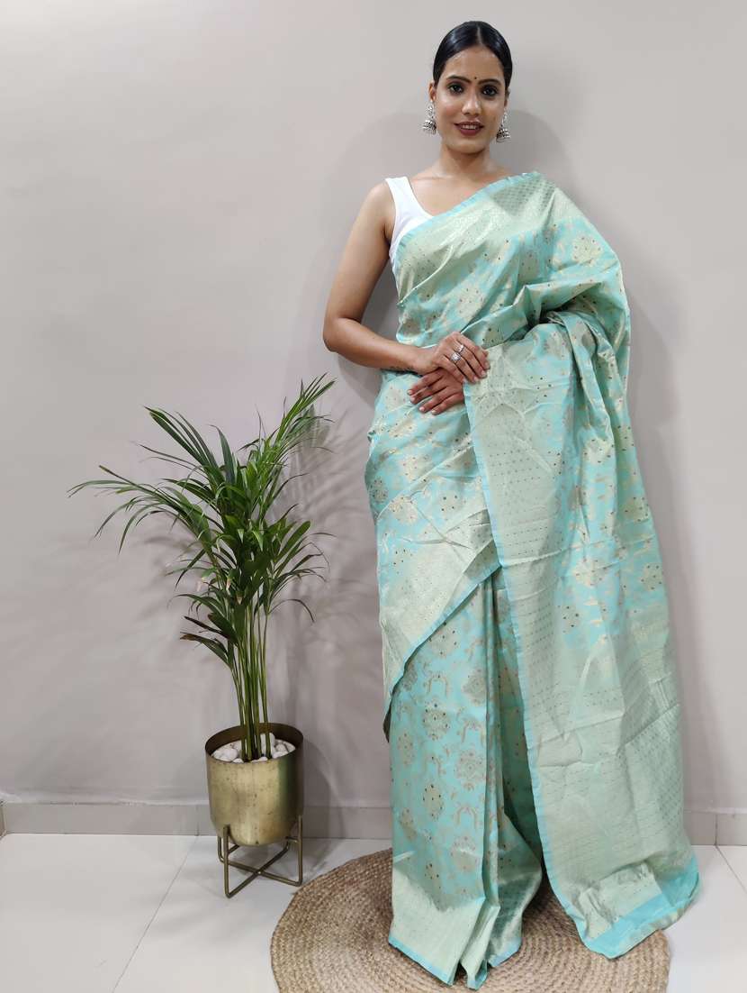 women self design banarasi saree with blouse - 22041536 -  Standard Image - 4