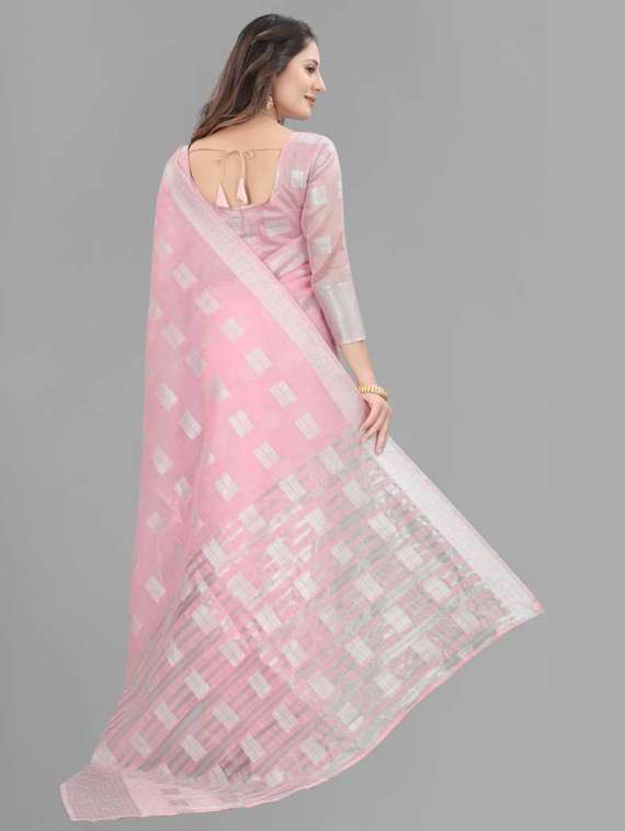 women self design chanderi saree with blouse - 22041539 -  Standard Image - 1