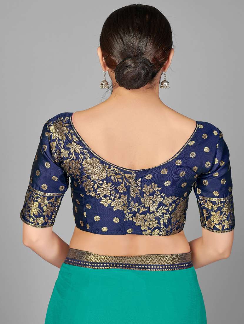 women ombre printed bordered saree with blouse - 22041551 -  Standard Image - 4