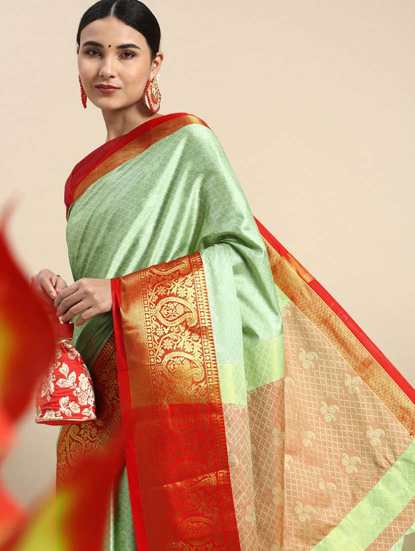 women self design bordered saree with blouse - 22041558 -  Standard Image - 1