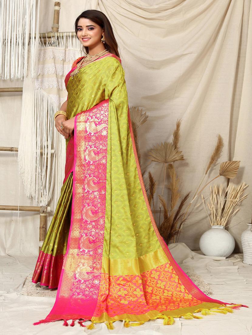 women self design bordered saree with blouse - 22041561 - Standard Image - 1
