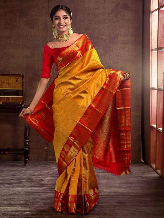 women self design banarasi saree with blouse - 22041593 -  Standard Image - 1