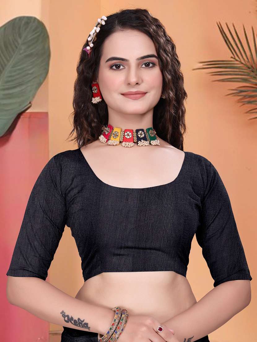 women printed casual wear saree with blouse - 22041597 - Standard Image - 4