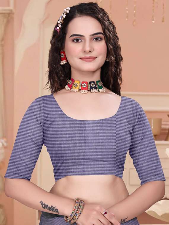 women printed casual wear saree with blouse - 22041602 - Standard Image - 4