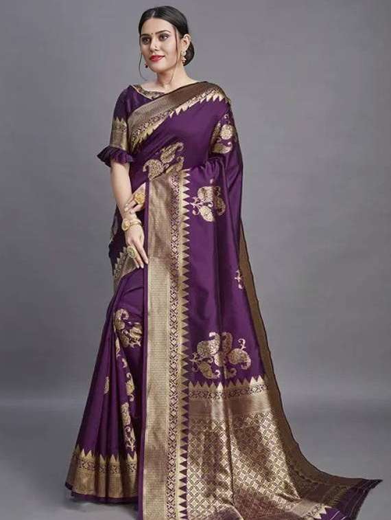 women self design banarasi saree with blouse - 22041666 -  Standard Image - 1