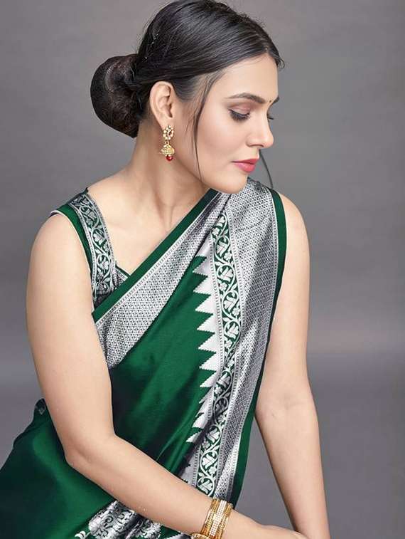 women self design banarasi saree with blouse - 22041667 -  Standard Image - 1