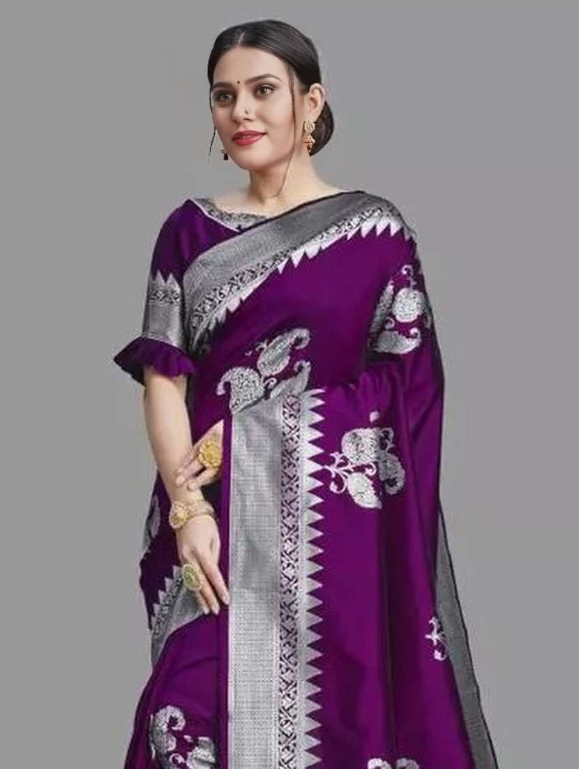 women self design banarasi saree with blouse - 22041669 -  Standard Image - 1