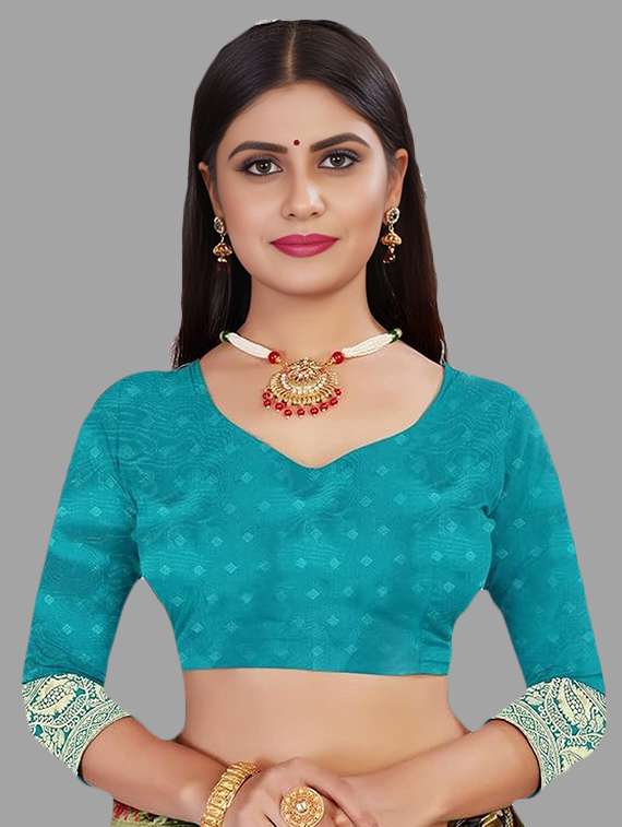 women self design banarasi saree with blouse - 22041672 -  Standard Image - 4