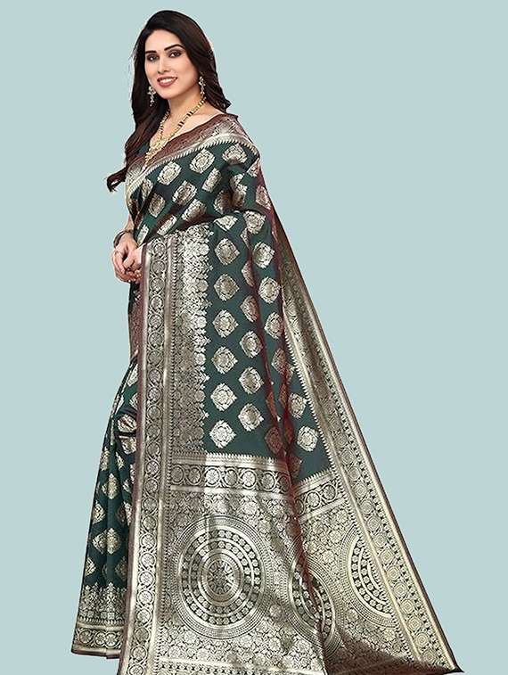 women self design banarasi saree with blouse - 22041679 - Standard Image - 1