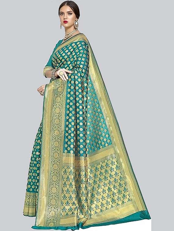 women self design banarasi saree with blouse - 22041687 -  Standard Image - 1