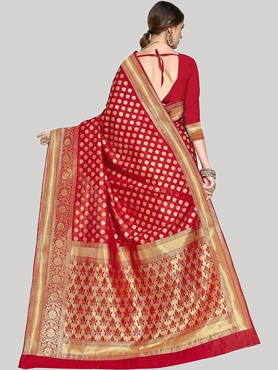 women self design banarasi saree with blouse - 22041689 - Standard Image - 1