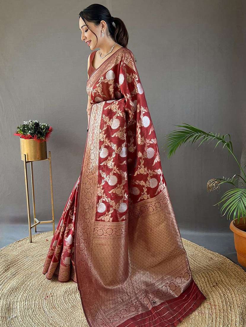 women self design banarasi saree with blouse - 22041702 -  Standard Image - 1