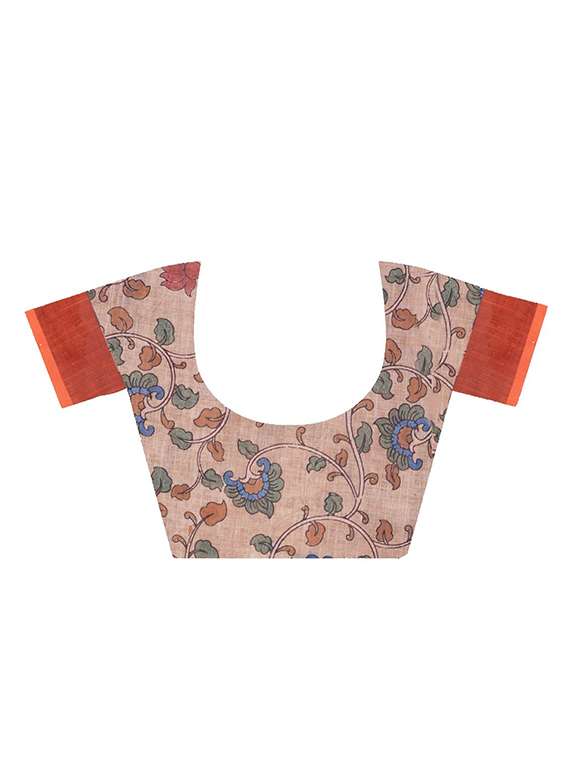 women printed casual wear saree with blouse - 22041718 -  Standard Image - 4