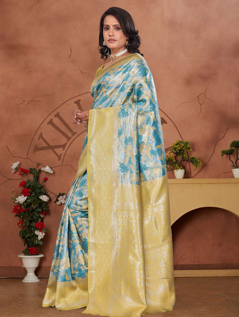 women self design banarasi saree with blouse - 22041735 - Standard Image - 1