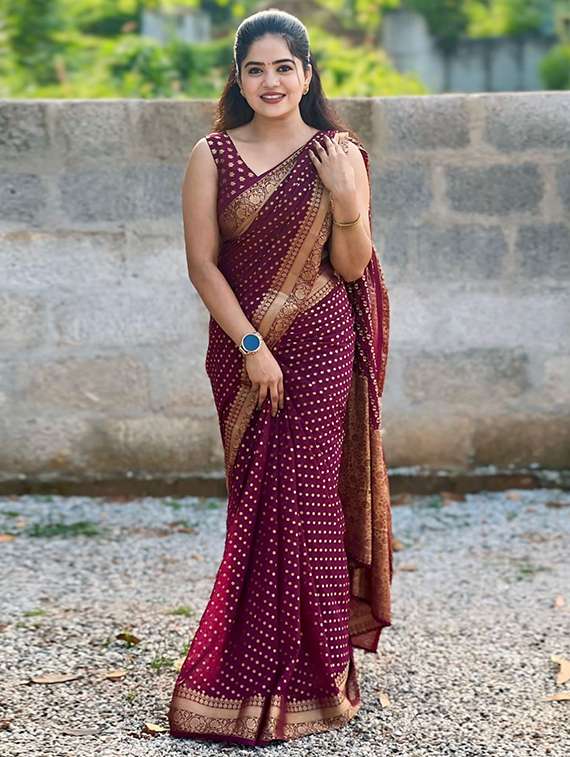 women self design banarasi saree with blouse - 22041765 - Standard Image - 1