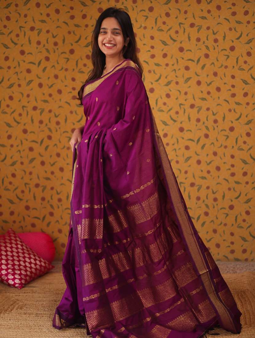 women self design bordered saree with blouse - 22041774 -  Standard Image - 1